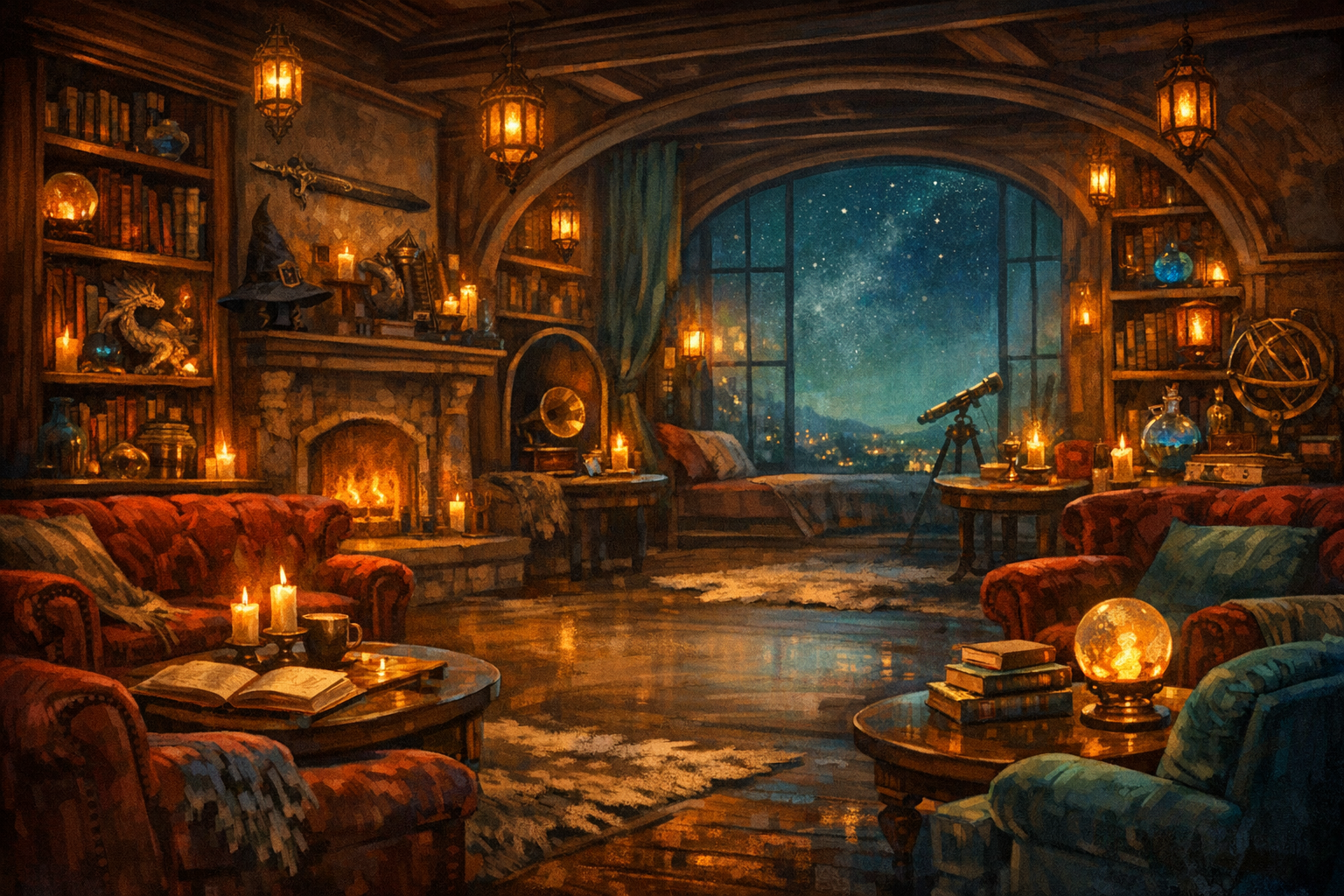 Decorative clubhouse lounge art for the H. L. Watson fan page