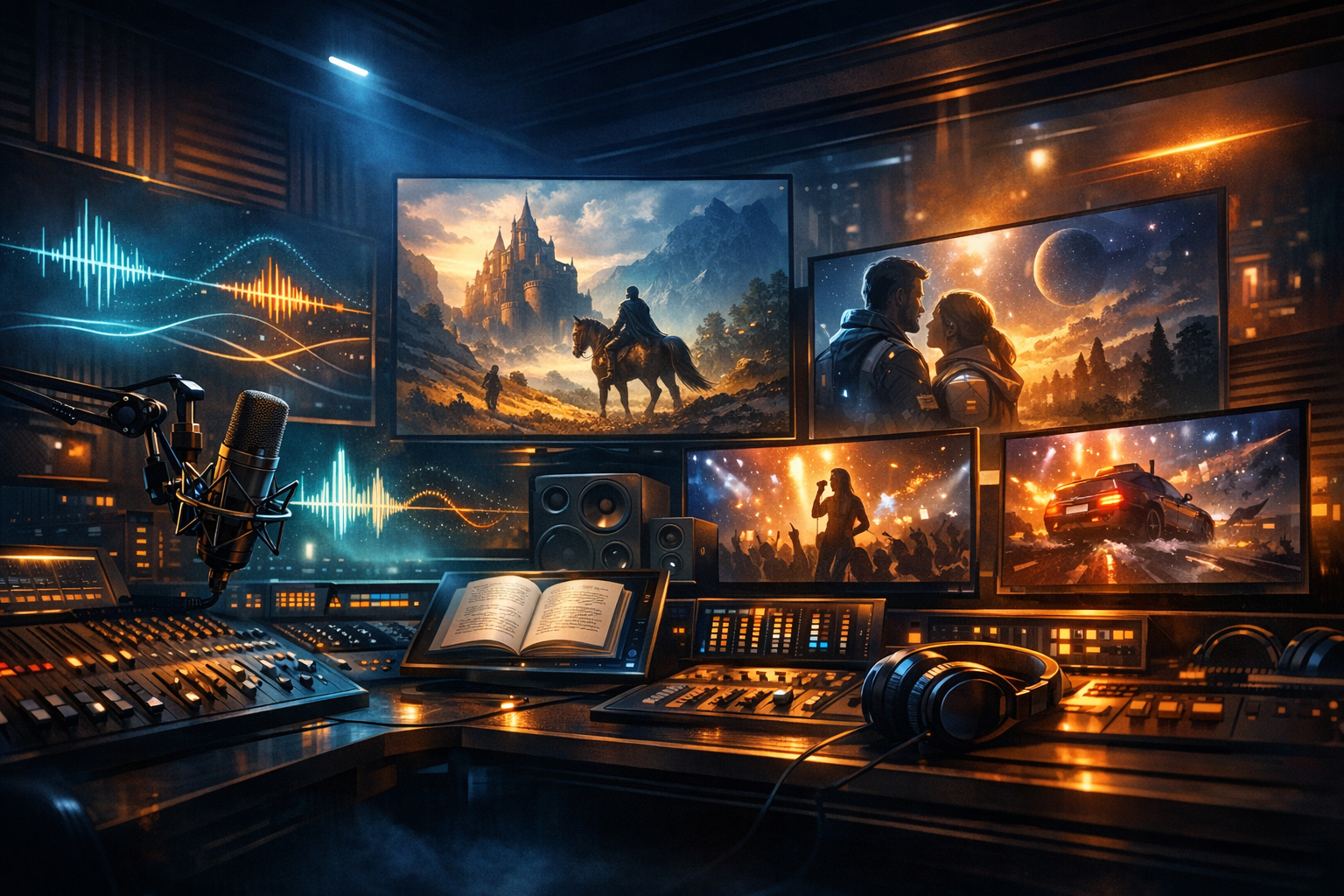 Decorative media-studio art for the H. L. Watson media hub